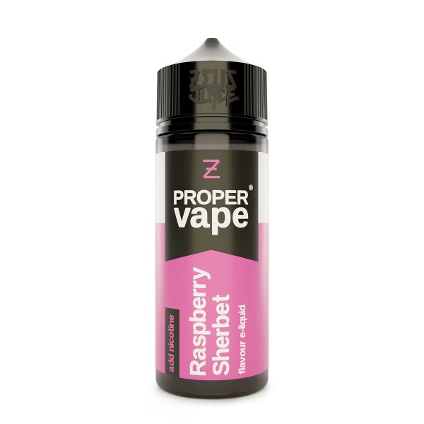 raspberry sherbet proper vape 100mlsf white