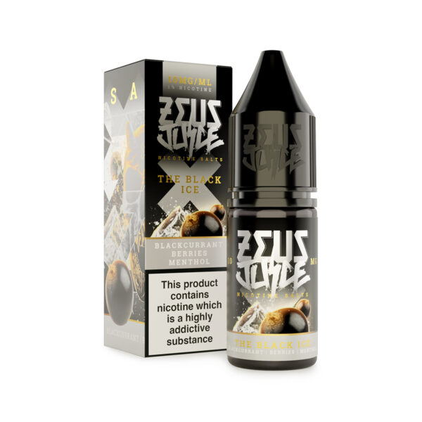 the black ice zeus juice 10mg 10ml salts new white