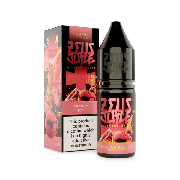 vermilion reloaded zeus juice 5mg 10ml salts new white