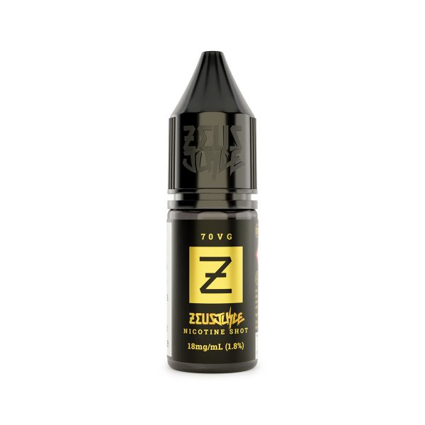 zeus juice 18mg 10ml 70vg nicotine shot white