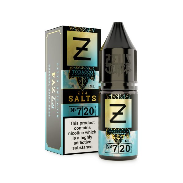 zy4 zeus tobacco 20mg 10ml nicotine salts white