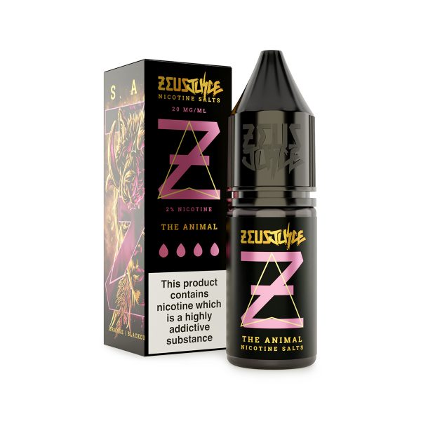 the animal zeus juice 20mg 10ml nicotine salts white