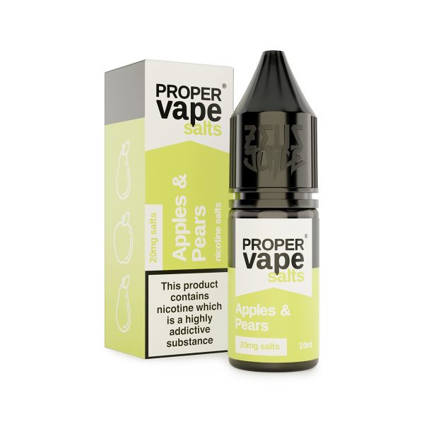 apples and pears proper vape 20mg 10ml nicotine salts white