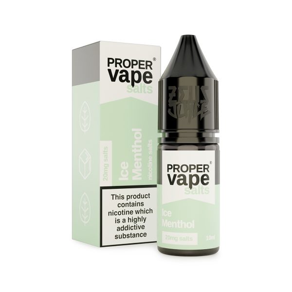 ice menthol proper vape 20mg 10ml nicotine salts white