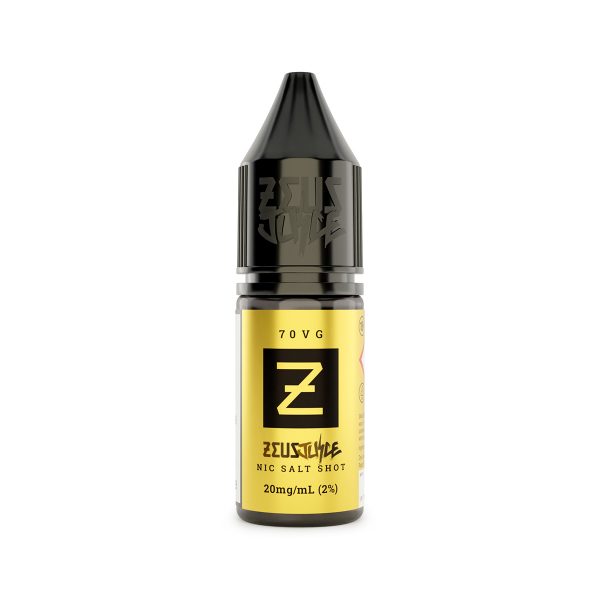 zeus juice 20mg 10ml 70vg nicotine salt shot white